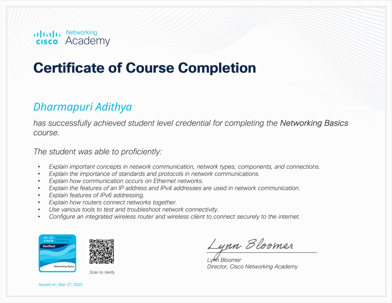 Cisco certificate